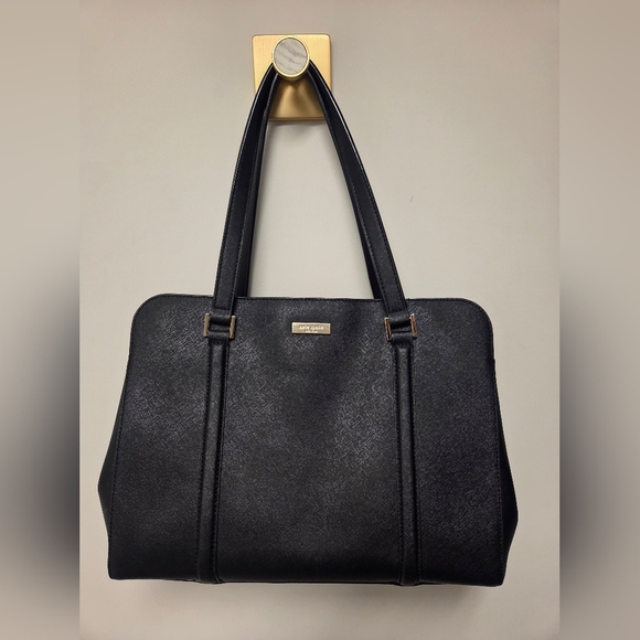 Kate Spade Saffiano Leather Shoulder/Tote Bag - Black - Three Compartments - Picture 1 of 12